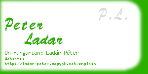 peter ladar business card